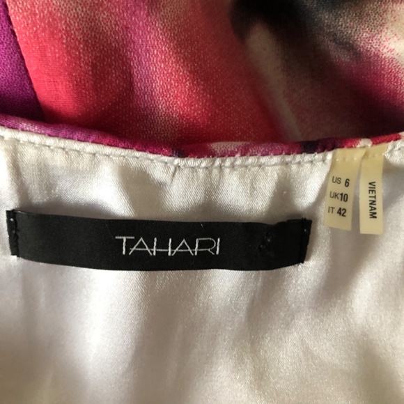 Womens Summer Party Pink Splatter Print Fitted Dress SZ 6 - Picture 4 of 6